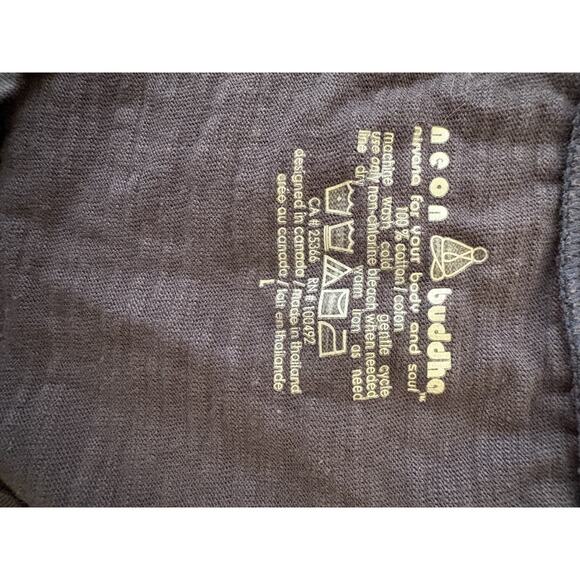 Neon Buddha Women Blue Short Sleeve T-Shirt Large - Picture 2 of 4